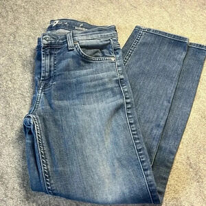 7 for all Mankind Roxanne Ankle Crop, Medium Wash.  27*26.